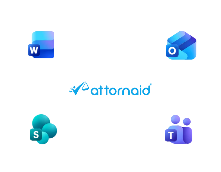 Attornaid'in Microsoft Word, Outlook, SharePoint ve Teams eklentileri